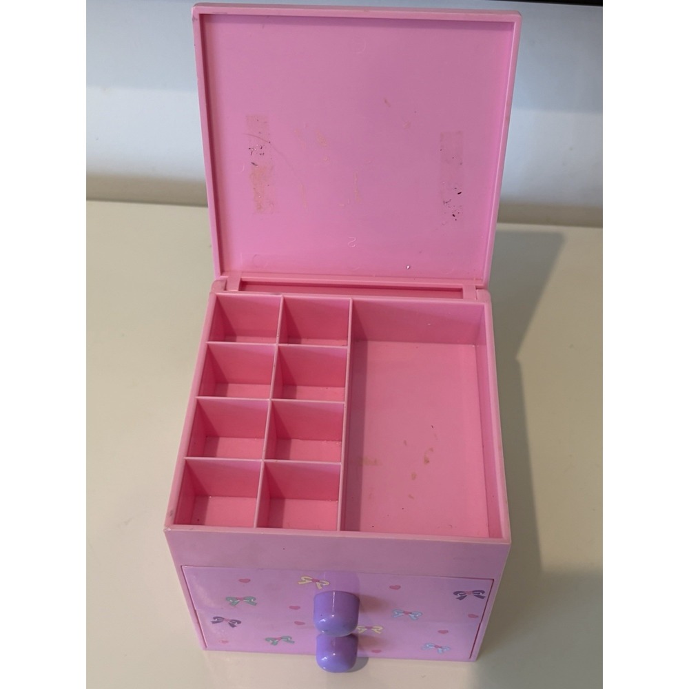 Vintage 1990 Sanrio Tweedle Dee Dee Teddy Bear Jewelry Box Lid Organizer - Picture 2 of 12